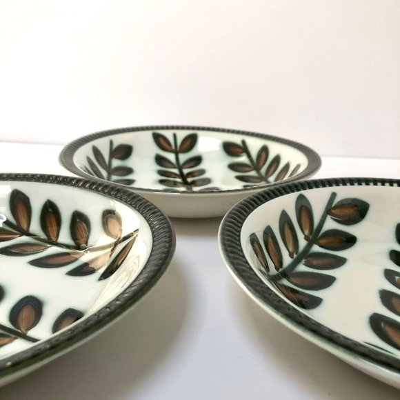 Vintage 60s MCM Boch Belgium Rambouillet Ceramic Handpainted Soup Salad Bowl Set - Picture 7 of 9